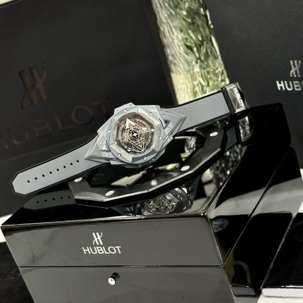 Hublot Replica 1:1 Watch Big Bang Sang Bleu ll Ceramic Gray Factory BBF 45mm