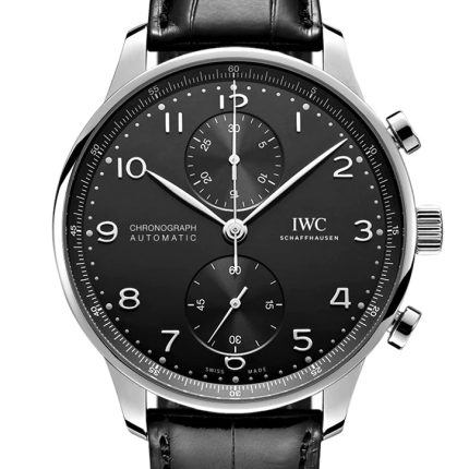 IWC Portuguese Black Dial Stainless steel Watch IW371609(1:1 replica)