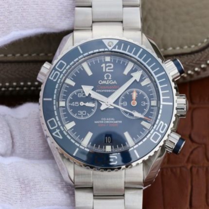 Replica Omega OMF Planet Ocean Master Chronometer Blue LiquidMetal SS Bracelet A9900