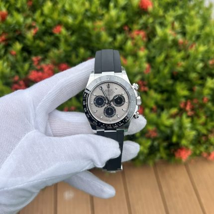 Rolex Rep 11 Watch Daytona 116519LN Gray Dial Rubber Strap Clean Factory 40mm