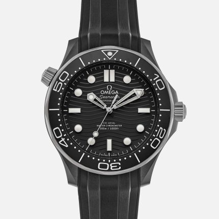 Seamaster Diver 300M Co-Axial Master Chronometer 43.5mm Black Ceramic On Rubber Strap(1:1 replica)