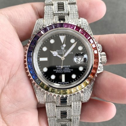 Rolex Submariner Special Diamonds - Iridescent Diamonds - All Diamonds - 40mm(1:1 replica)