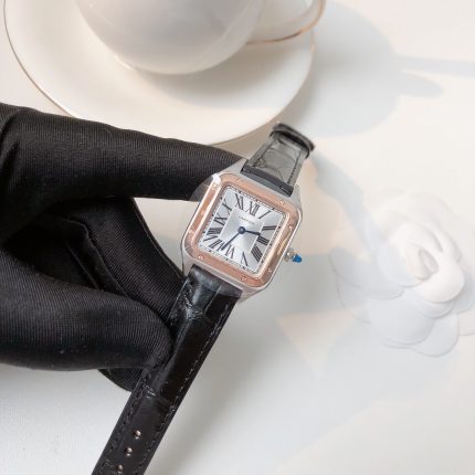 Santos Demoisell Santos Collection - Stainless Steel Mini Black(1:1 replica)