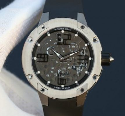 Replica Richard Mille RM033 Titanium SF Arabic Markers Dial Black Rubber Strap Micro-Rotor Movement