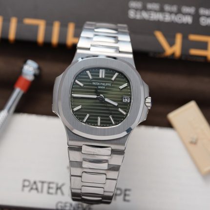 Patek Philippe Nautilus 5711 Green Dial Metal Strap Rep 1:1 Watch 3K 40mm