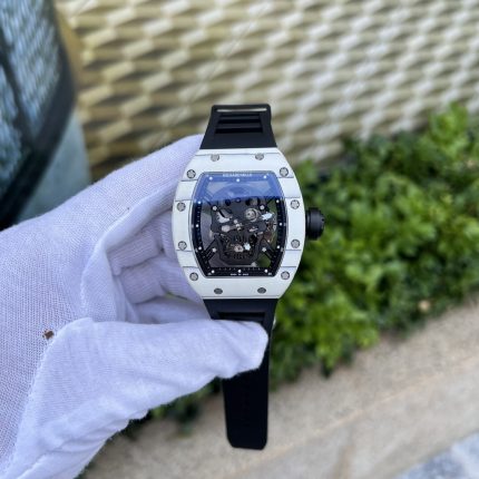 Richard Mille Replica 1:1 Watch RM052 Skull Tourbillon White Case 43mm