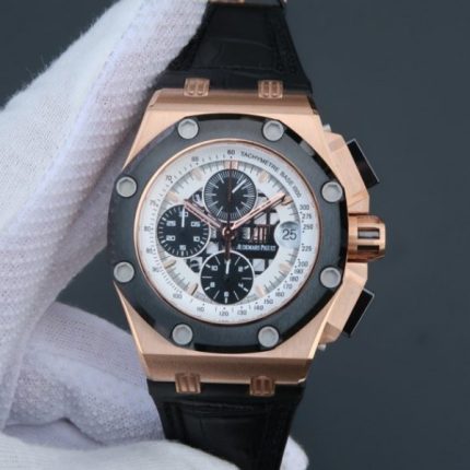 Replica Audemars Piguet JF Royal Oak Offshore 26078 RG White Skeleton Dial A3126
