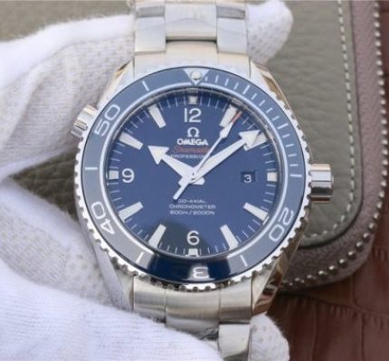 Replica Omega Planet Ocean Professional Blue Liquidmetal Bezel 45mm OMF SS Bracelet A8500