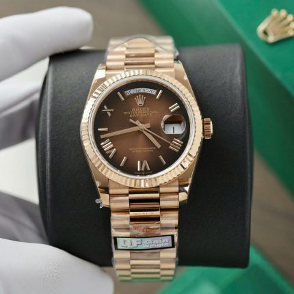 Rolex Day-Date 128235 Replica Watch Dial Chocolate Weight 158gram QF Factory 36mm