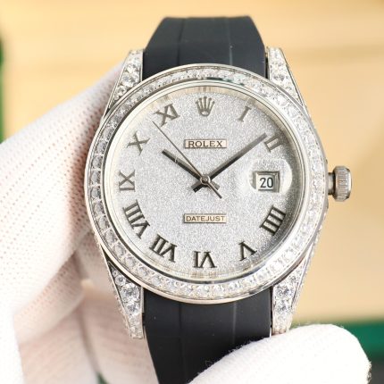 Rolex Logbook Full Luxury Style - Brilliant Roman Dial - 18k Nano-Technology 41MM - White(1:1 replica)