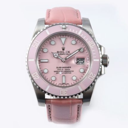 Rolex Submariner - Women's Pink - 40MM - Leather(1:1 replica)
