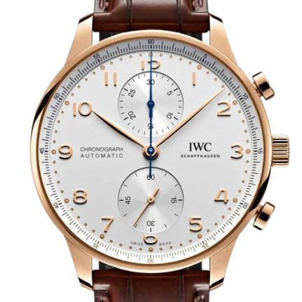 IWC Portugieser Chronograph Automatic White Dial 18kt Rose Gold Men's Watch IW371611(1:1 replica)