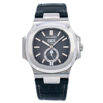 Patek Philippe Nautilus 5726A-001 40MM Black Dial With Leather Bracelet(1:1 replica)