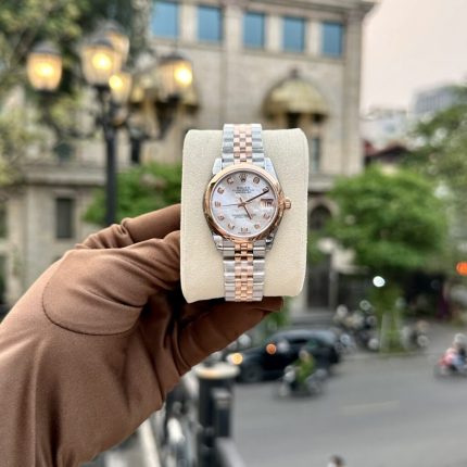 Rolex Fake Watch DateJust Demi Rose Gold Mother Of Pearl Dial 31mm