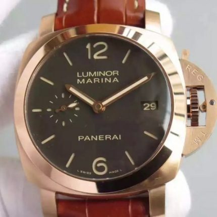 Replica Panerai ZF PAM393 Ladies RG Leather Strap P9000
