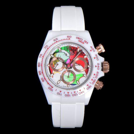 Rolex Daytona-AET x ROLEX x Picasso Crossover-Charles the Great-White(1:1 replica)