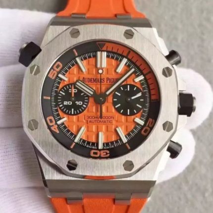 Replica Audemars Piguet JF Royal Oak Offshore Diver Chronograph Orange Rubber Strap A3126