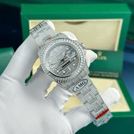 Rolex GMT Master II Iced Out Replica Watch Swiss Movement AMG Factory 40mm