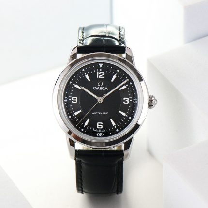 Omega Seamaster Mechanical Watch 40mm Italian imported calfskin black leather(1:1 replica)