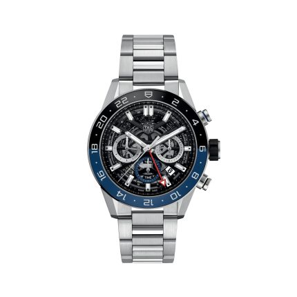 TAG Heuer Replica Watch Carrera Chronograph Twin-Time Automatic 45 mm Steel & Ceramic(1:1 replica)