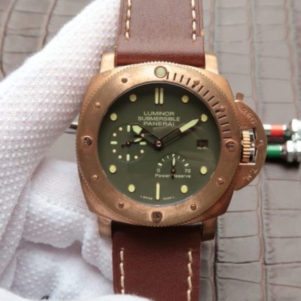 Replica Panerai XF PAM507 Bronzo Luminor Submersible Leather Strap A23J