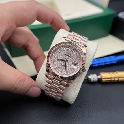 Rolex Day-Date Full Diamond Dial Replica Watch GM Factory 40mm