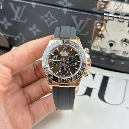 Rolex Cosmograph Daytona 126515 Fake Watches Chocolate Dial Rubber Strap THB Factory 40mm