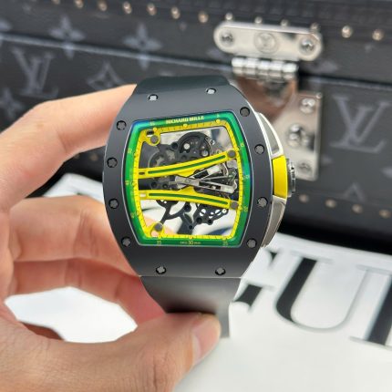 Richard Mille Copies Watch RM61-01 Manual Winding Yohan Blake Ceramic Black ZF 42.7??50.23mm