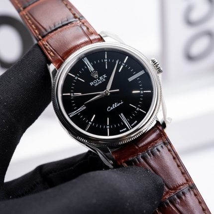 Rolex Cellini 50509 Replica 1:1 Watch Leather Strap MKS Factory 39mm