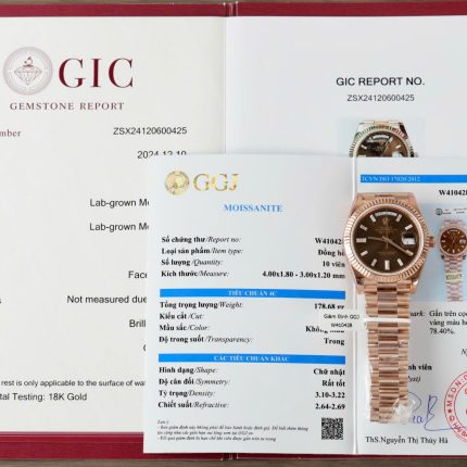Rolex Day-Date Chocolate Dial Copies Watches Gold Wrapped + Moissanite Dial Markers Custom 40mm