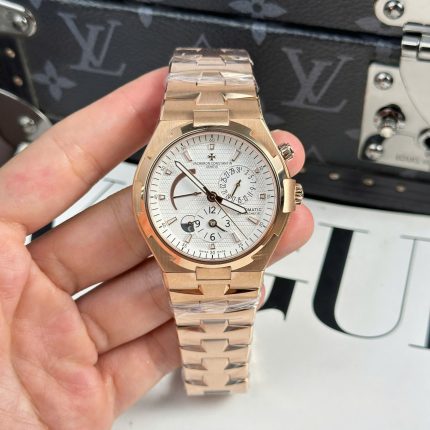Vacheron Constantin Fake Watch Overseas Dual Time 47450 White Dial 9F Factory 42mm