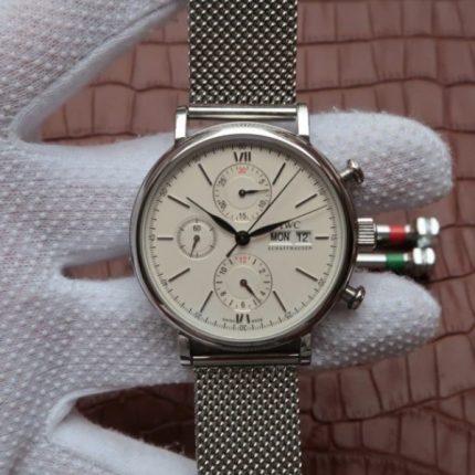 Replica IWC V6 Portofino IW391011 Chronograph White Dial