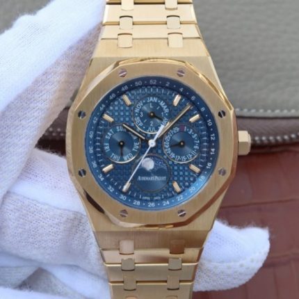 Replica Audemars Piguet JF Royal Oak 41mm 26574 YG Blue Dial White Hand A5134