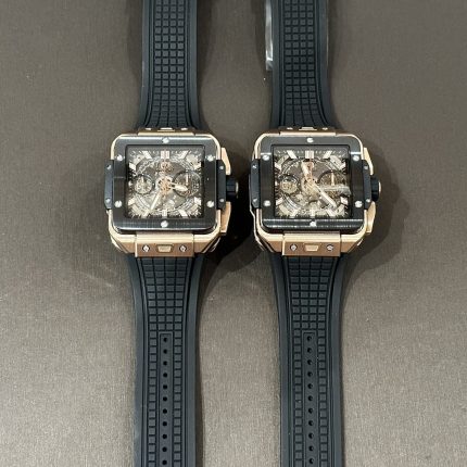 Hublot Big Big Square Best Replica Watch Rose Gold Black Bezel 42mm