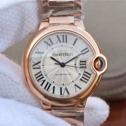 Replica Cartier Ballon Bleu 36mm RG White Textured Dial RG Bracelet