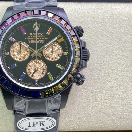 Rolex Daytona - Iridescent Diamond Modified Black Gold Dial(1:1 replica)