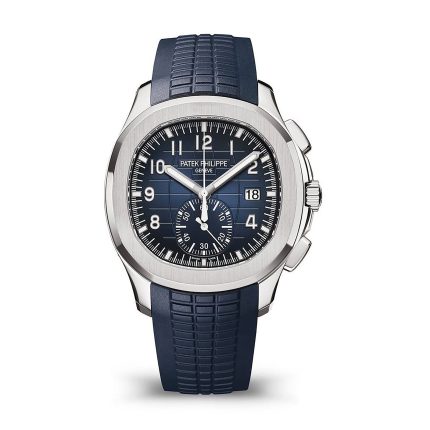 Fake Patek Philippe Replica Watch Aquanaut Chronograph White Gold Blue Dial 5968G-001 MMA(1:1 replica)