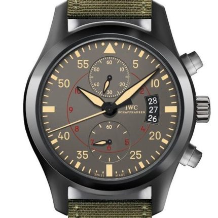 IWC Pilots Anthracite Dial Chronograph Ceramic Titanium 46mm Men's Watch IW388002(1:1 replica)
