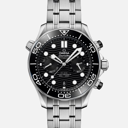 Seamaster Diver 300M Co-Axial Master Chronometer Chronograph 44mm Black Dial On Bracelet(1:1 replica)