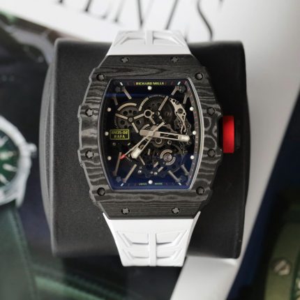 Richard Mille RM35-02 Knock Off Watches Carbon Super Light Rubber Strap Red ZF Factoy 44mm