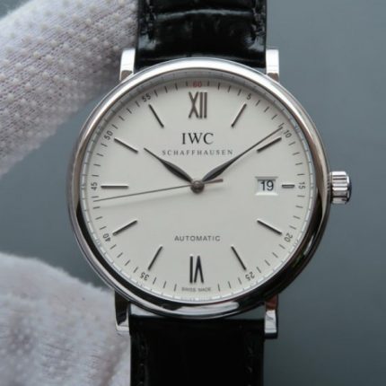 Replica IWC MK Portofino IW356501 Automatic White Dial Leather Strap