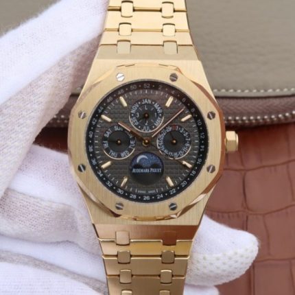 Replica Audemars Piguet JF Royal Oak 41mm 26574 YG Black Textured Dial A5134