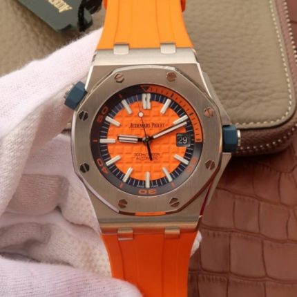 Replica Audemars Piguet JF Royal Oak Offshore Diver 2017 Orange 15710 Rubber Strap A3120