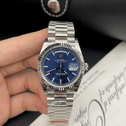 Rolex Day-Date High Quality Replica Blue Dial Metal Strap EW Factory 40mm