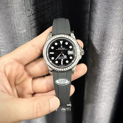 Rolex Replica Watch Yacht-Master Custom Moissanite Diamonds Clean Factory 40mm