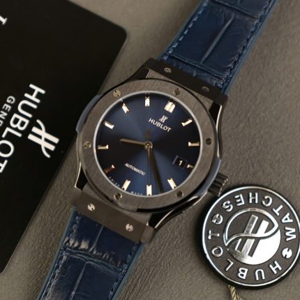 Hublot Classic Fusion Ceramic Best Replica 11 Watch Blue Rubber Strap 42mm