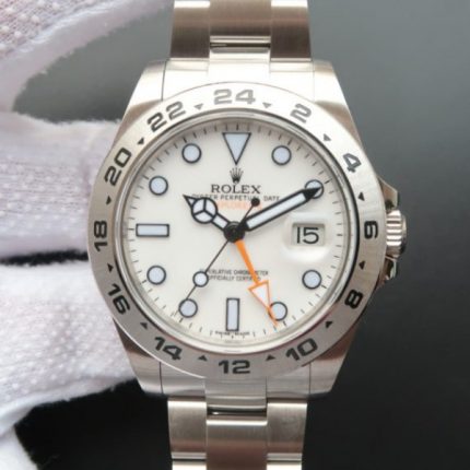 Replica Rolex EXPLORER II 42mm 216570 Noob White Dial A3187