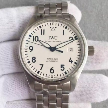 Replica IWC MKF Mark XVIII IW3270 White Dial SS Bracelet A2892
