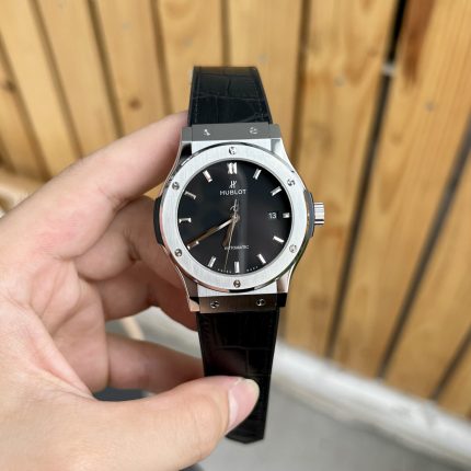 Hublot Replica Watch Classic Fusion Titanium Black Leather Strap JJF 2023 42mm