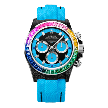 ROLEX Diw Daytona carbon rainbow blue 40mm carbon(1:1 replica)